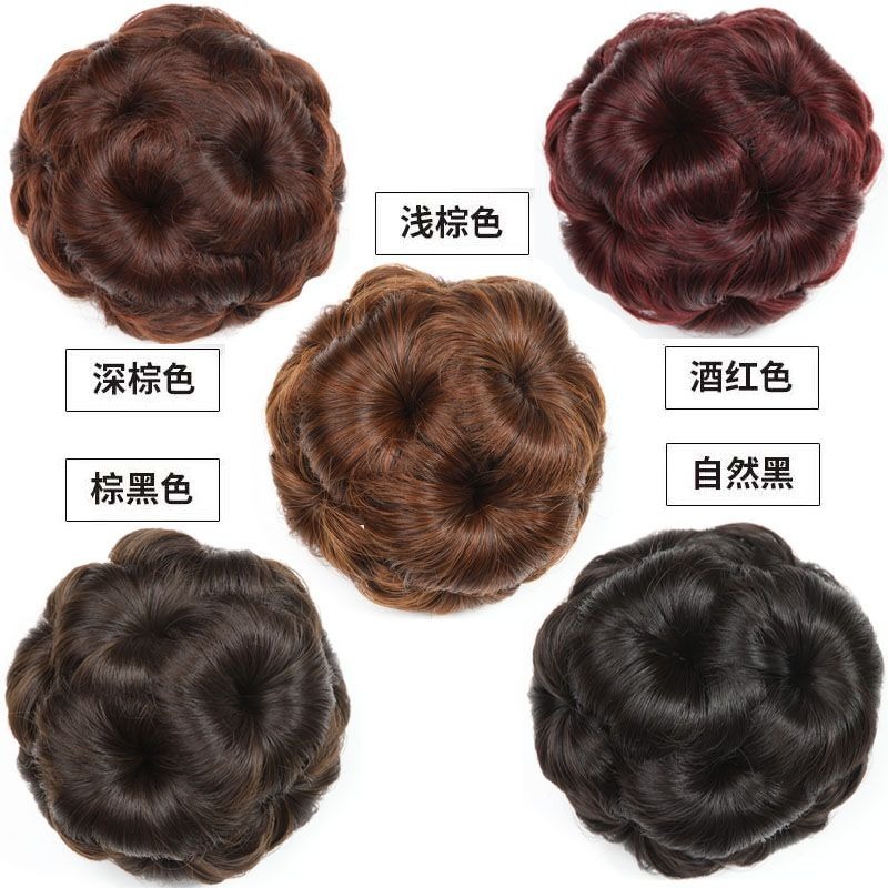 假发九朵花懒人盘发神器女丸子头新款发圈头饰发包抓夹花苞发饰品|undefined