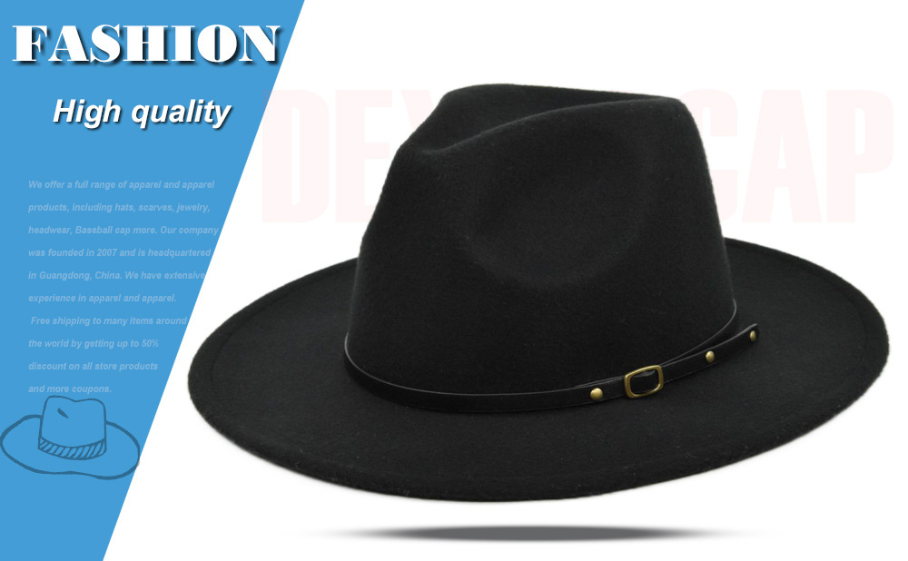 Unisex Retro Solid Color Sewing Flat Eaves Fedora Hat display picture 1