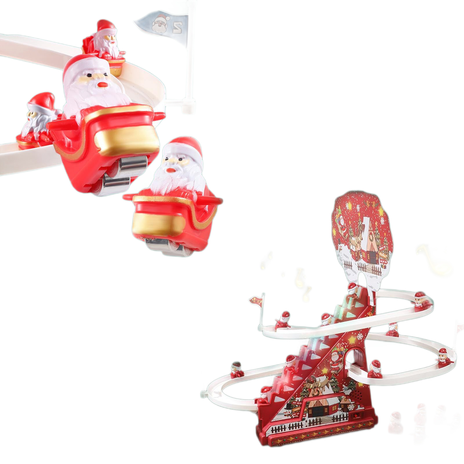 Amazon mini escalera de Navidad juguetes para bebés trepar pistas para niños tobogan eléctrico juguetes de educación temprana puzzle