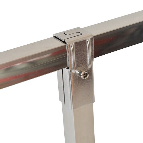Peiqing 25X25 square steel connector stainless steel shelf square tube fixed accessories flower rack assembly galvanized pipe joint