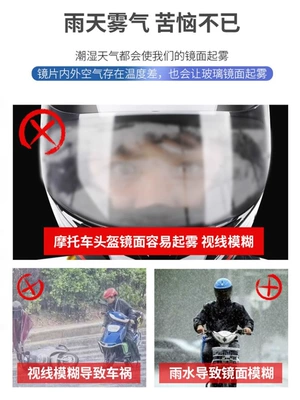 Electric Vehicle Full-Face Helmet Lens | Motorcycle helmet anti-fog film