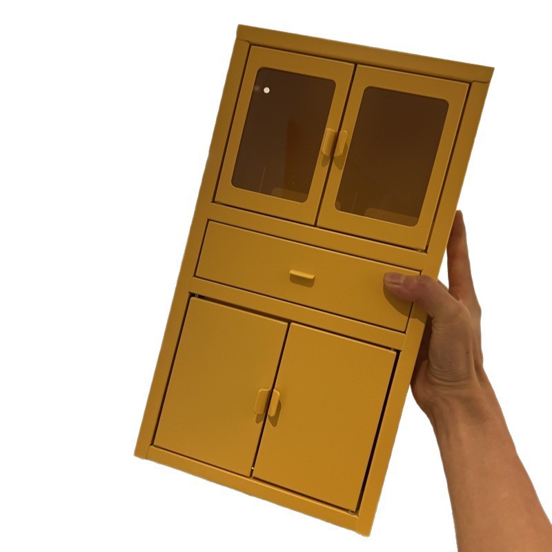 Caja de almacenamiento de joyería mini muñeca pequeña muebles pequeño gabinete de archivos para chicas regalo de cumpleaños pequeño gabinete de escritorio sin instalación
