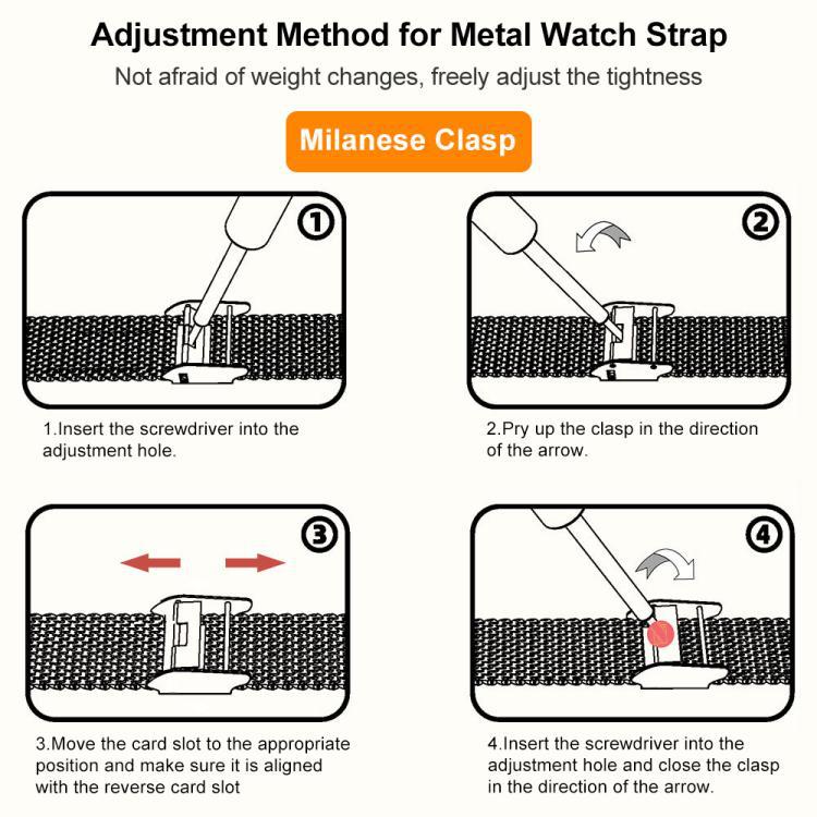 La correa de malla metálica xDfind es adecuada para la serie 14 / 18 / 20 / 22mm de Camino.