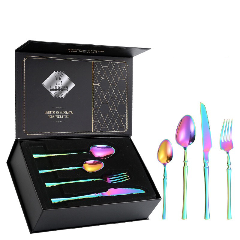 Trans-border Amazon Xiaoman cintura juego de vajilla de acero inoxidable hotel comida occidental cuchillo tenedor cuchara caja de regalo bistec cuchillo tenedor cuchara