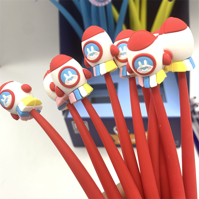 Tema del espacio pluma de gel lindo astronauta columpio pluma cohete nave espacial pluma de agua niño regalo