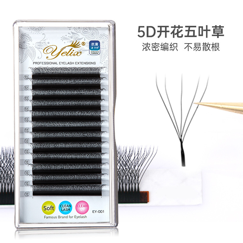 Fábrica de pestañas europeas y estadounidenses transfronterizas, pestañas falsas 3D densas, pestañas naturales, flores de trébol, pestañas injerto, pestañas injerto