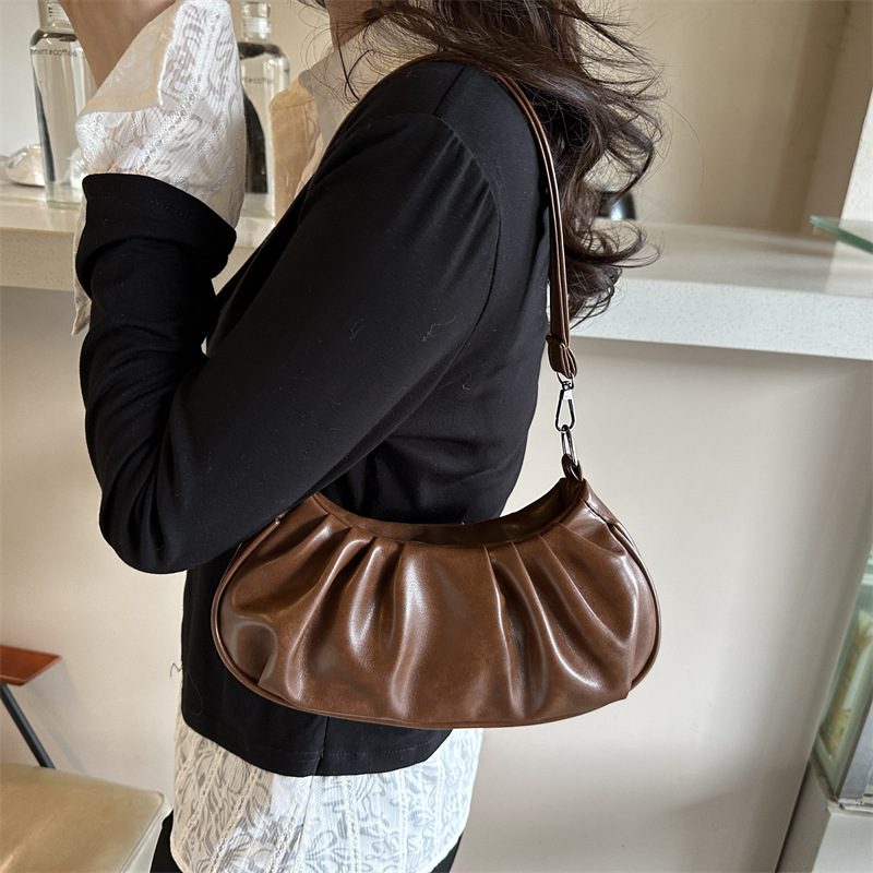 Bolso de nube para mujer 2025 nuevo bolso plisado de moda de moda bolso de axila versátil de gran capacidad bolso de un solo hombro de nicho