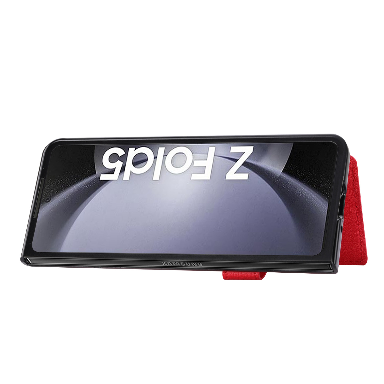 Husă din piele cu textură litchi și compartiment card samsung_voghion.com