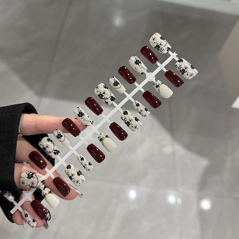 既製ネイル、花、中国風ブティック、ウェアラブルマニキュア、中国風夏の新作ネットセレブ半完成ネイル30枚|undefined
