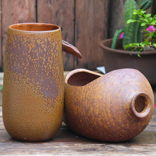 复古手工古法养鱼流水摆件陶瓷过滤增氧庭院造景水缸酒店民宿装饰