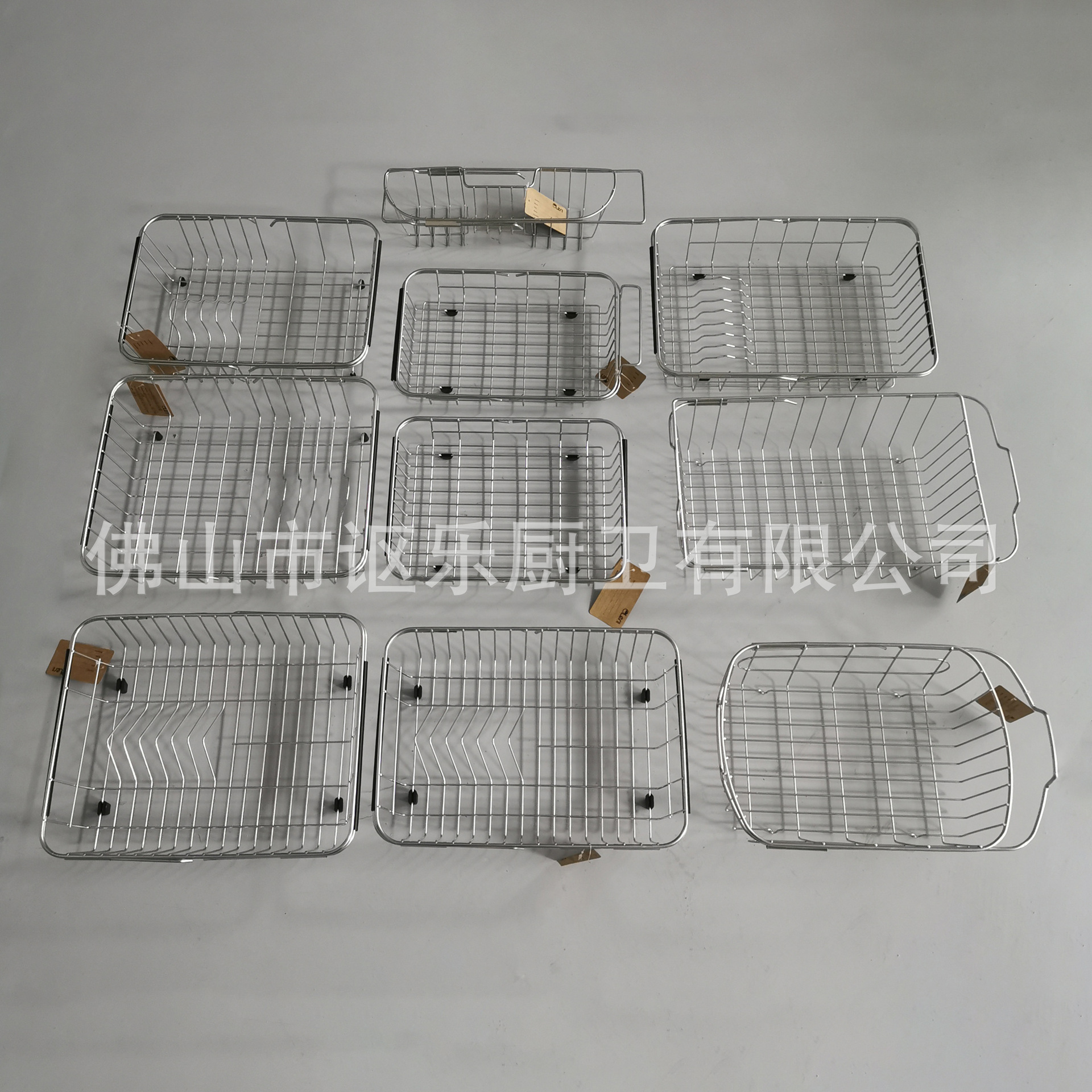 定制厨房可伸缩沥水篮不锈钢水槽配套产品水槽篮欧美水槽沥菜篮