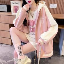 春秋宽松卫衣外套开衫2024新款慵懒少女上衣休闲百搭美式棒球