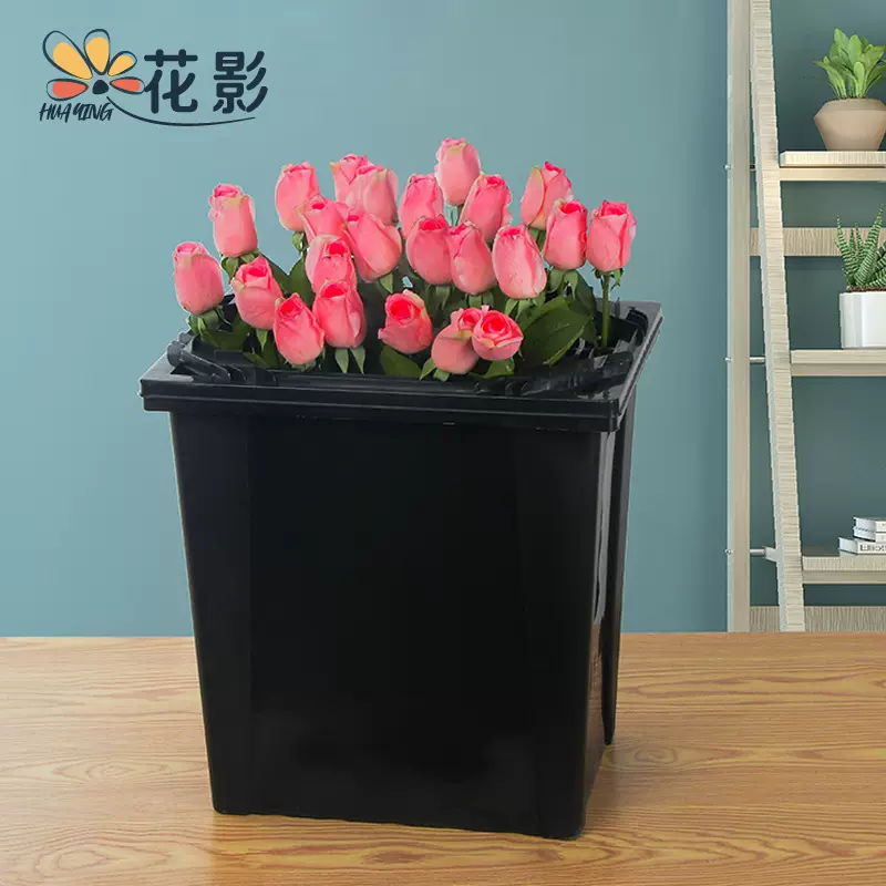 大号法式养花桶花店专用塑料鲜花醒花桶干花插花桶防摔个性收纳桶