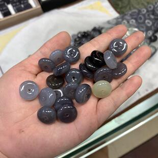 Factory direct Hotan jade peace buckle ring DIY jewelry accessories jade pendant pendant live wholesale