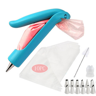 In-Stock Cake Decorating Pen Tool Kit 25-Piece Set Pastry Frosting 12-Nozzle Piping Tips Cake Decorating Gun Set