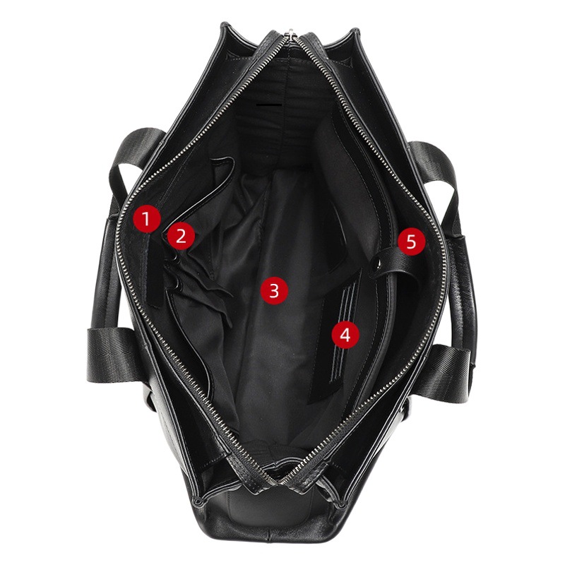 Wholesale men's leather men's handbag cowhide men's shoulder diagonal bag 15.6 inch computer bag business briefcase