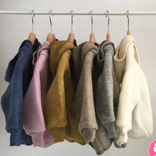 25秋冬新款北欧高端美丽奴羊毛拉绒面料柔软外套+连体洋气男女宝