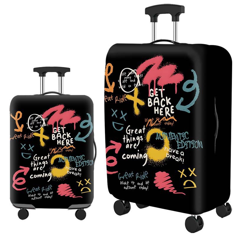 cubierta de maleta gruesa y resistente al desgaste cubierta de caja elástica caja de tracción cubierta de polvo cubierta de maleta de viaje impresión completa