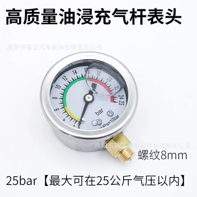 Digital Display Oil-Immersed High-Precision Car Tire Pressure Gauge, Tire Pressure Meter, Tire Pressure Inflator Gun Head (Air pressure gauge/tire pressure gauge) - 25kg-oil-immersed-meter-head