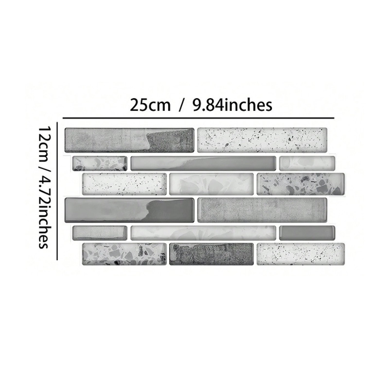 2D tiendas de azulejos de rayas cafetería renovación decoración embellecedora pegatinas de PVC impermeables a prueba de agua