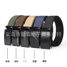 男士户外运动简约帆布腰带自动扣皮带韩版潮人尼龙裤带潮流百搭