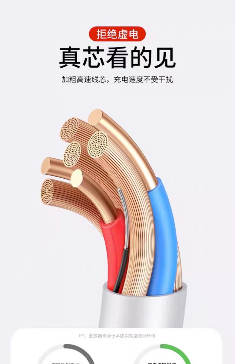Weißes 3-in-1 Super-Schnelllade-Datenkabel, Ladekabel für eins bis drei Geräte, geeignet für Schnellladen von Apple, Huawei und Android-Mobiltelefonen