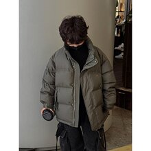 新款冬季童装男童羽绒棉服中大童洋气加厚棉衣保暖酷帅面包服反季