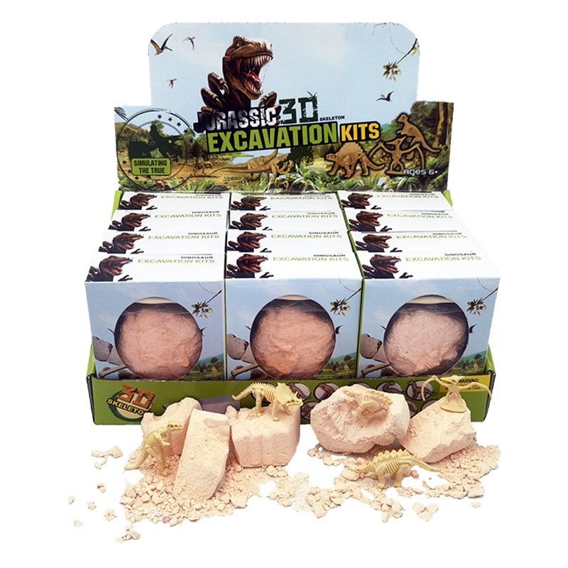 Dinosaur Egg Archaeological Excavation Toys Wholesale Stall Blind Box Gypsum Dinosaur Egg Model Children's Educational Toys