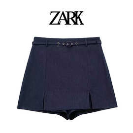 ZARK 欧美新款百搭配腰带裙裤显瘦短裤 跨境外贸女装批发 1165227