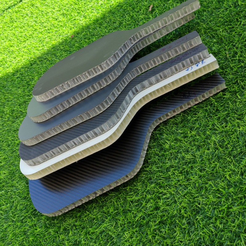 소스 공장 공급 냉간 압착 탄소 섬유 유리 섬유 3K 피크 라켓 반제품 PP 벌집 코어 피크 라켓