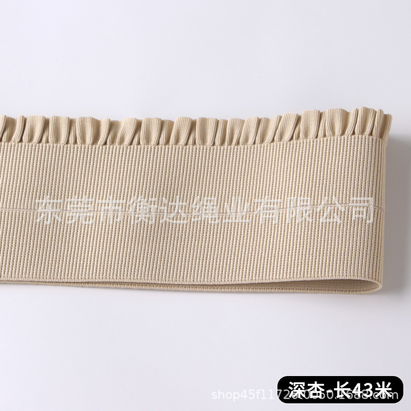 Inventario de 7CM elástico plegable roscado de cordón de auricular con pantalones de cintura y falda de vestido de borde de peldaño inferior