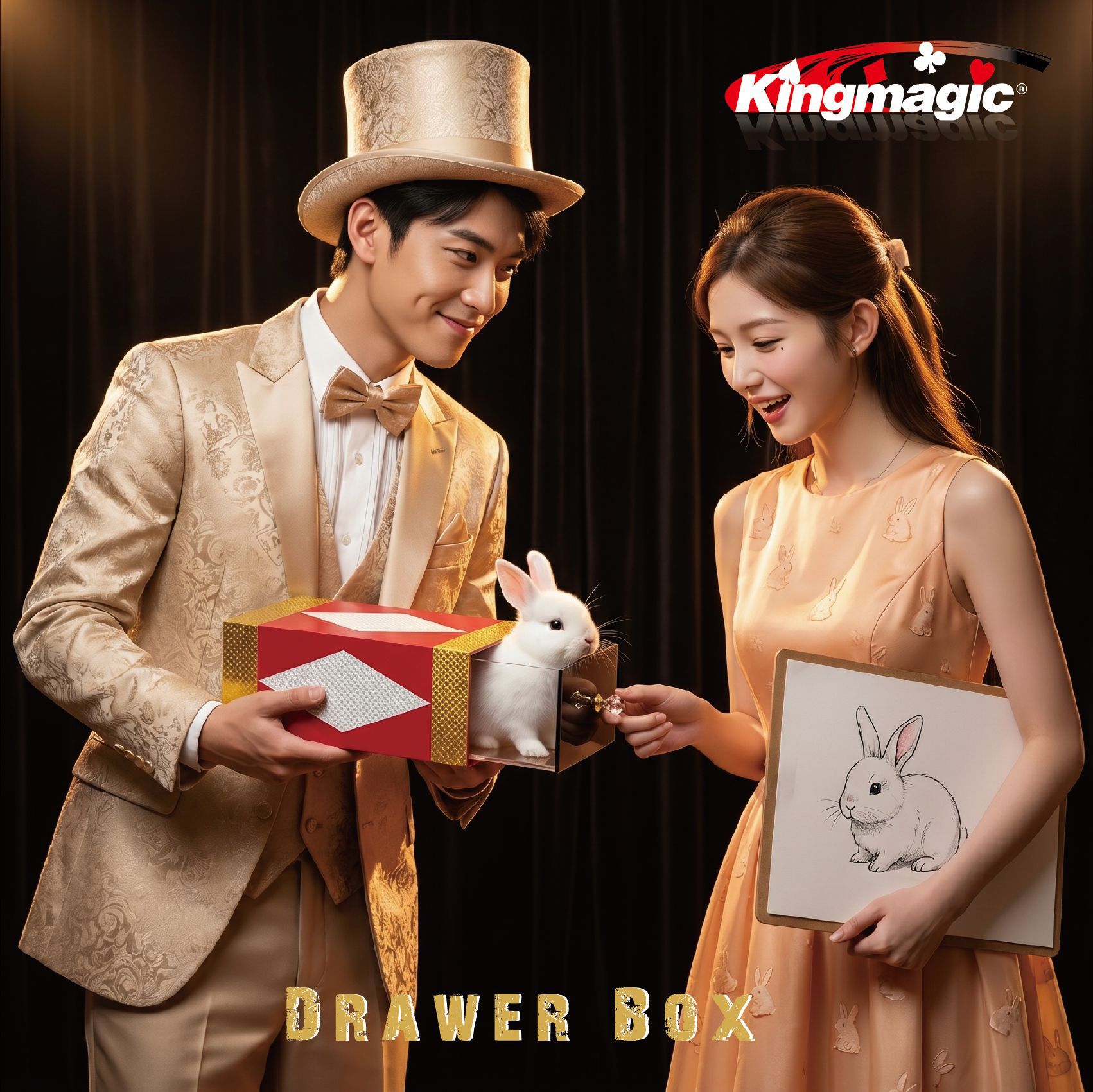 Acrylic pull box wooden pull box magic drawer box annual party party…