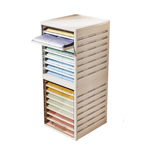 Lazy wardrobe folding board can be pulled out layered partition shirts and pants storage artifact clothes T-shirt folding organizer
