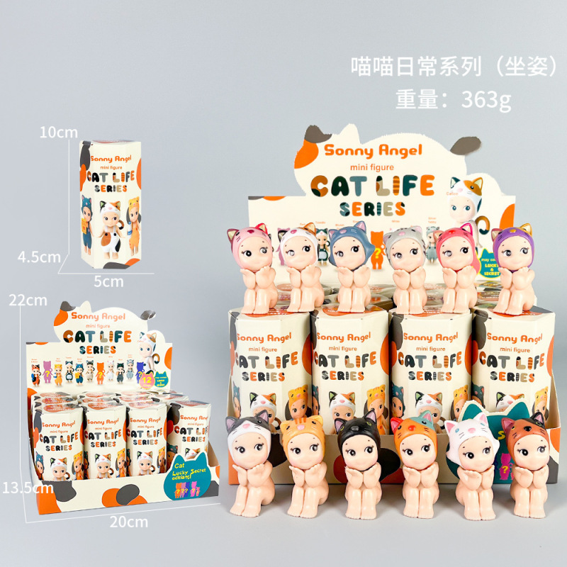 跨境趴趴天使水果盲盒车载摆件粘手机装饰丘比特手办动漫模型潮玩|undefined