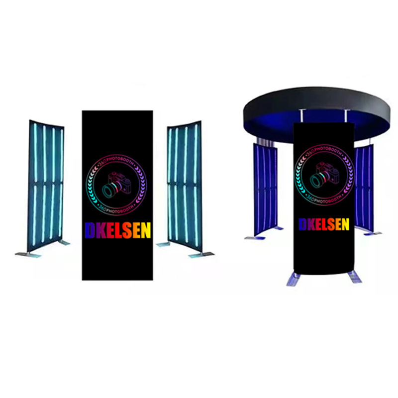 Design Custom Fast Curtain Show Cross-Border 360 Photobooth Background Portrait Gradient Background Photography Background Customization