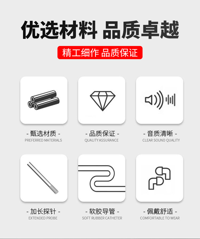 Engine Cylinder Stethoscope, Car Noise Detector, Auto Repair Tool, Bearing, Chassis, Gearbox Stethoscope