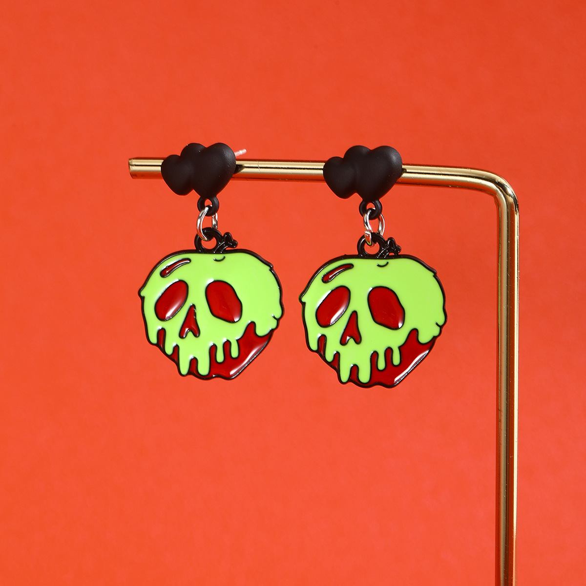 set di orecchini di Halloween più venduti orecchini con teschio di pipistrello e zucca orecchini di Halloween più popolari_voghion.com