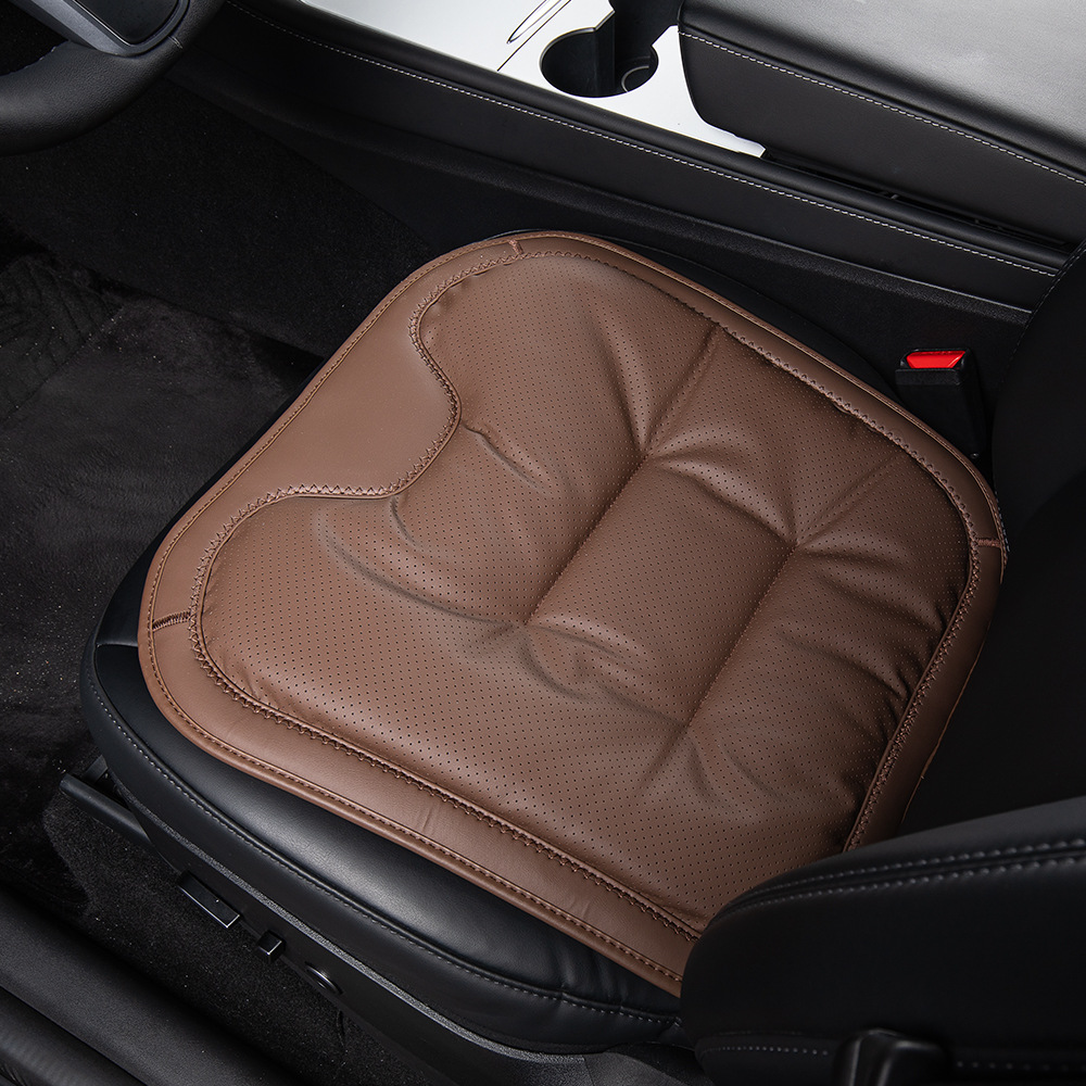 Universal New Car Seat Cushion Universal Single Piece Seat Pad High-End Rear Summer Ventilated Seat Cover Cushion (Seat cushion, seat cover) - chestnut-brown-nappa-leatheranti-slip-breathable-front-seat