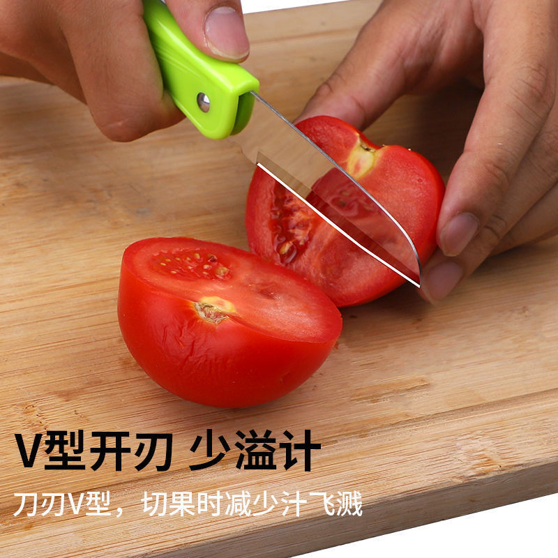 Cuchillo de fruta portátil pequeño cuchillo de fruta de corte de fruta de cuchillo de alumno plegable de acero inoxidable para dormitorio doméstico