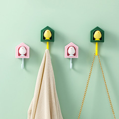 創意小鳥掛鈎強力粘膠牆壁壁掛廚房可愛無痕免打孔門後浴室粘鈎