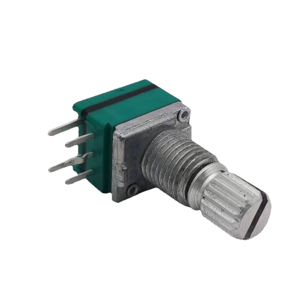 科能 R097N  10K 50K 100K  卧式 按键开关旋转式碳膜电位器