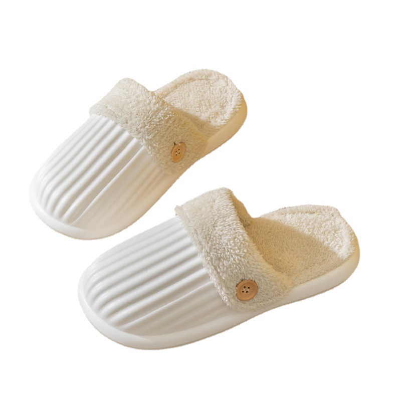 Autumn and Winter EVA Comfortable Soft Household Cotton Slippers Women's Bag with Thick Bottom Home Indoor Warm Couple Slippers for Men