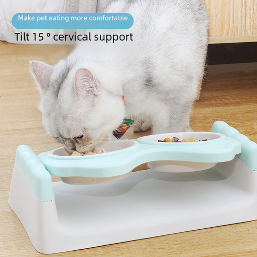 Pet bowl slant mouth cat double bowl cat bowl cat bowl cat neck bowl cat food bowl cat neck food bowl