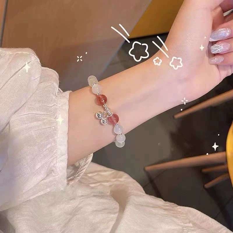 Браслет fuchsia небольшого дизайна с цирконием и бантом, лёгкая люкс-стиль, высокое качество
