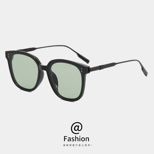  New Women's Summer Round Face Slimming High-End Men's Korean Style Sunglasses Sun Protection Fashion Beach Street Photography Sunglasses