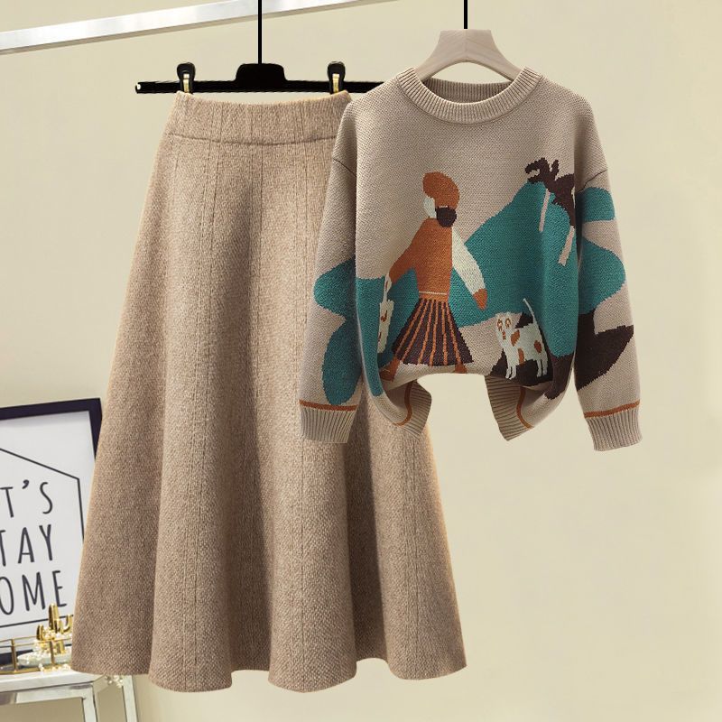 Damenbekleidung: Neue Strickpullover für Damen, die den Bauch bedecken und schlank aussehen, sowie vielseitige Röcke und zweiteilige Anzüge_voghion.com