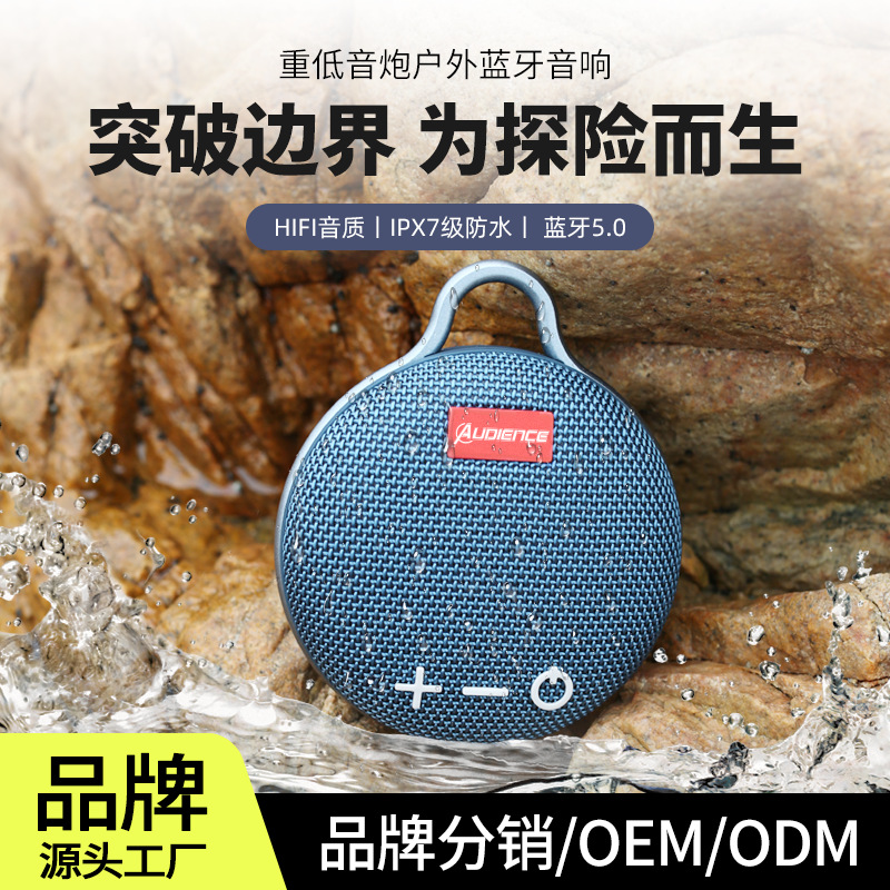 Audience outdoor portable IPX7 waterproof wireless Bluetooth speaker card subwoofer multi-function subwoofer