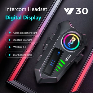 Y30 motosiklet dəbilqə Bluetooth interkom, suya davamlı, uzun batareya ömrü