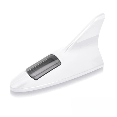 Car Solar Antenna Fin vehicle antenna - shark-fin-flash-light-pearl-white