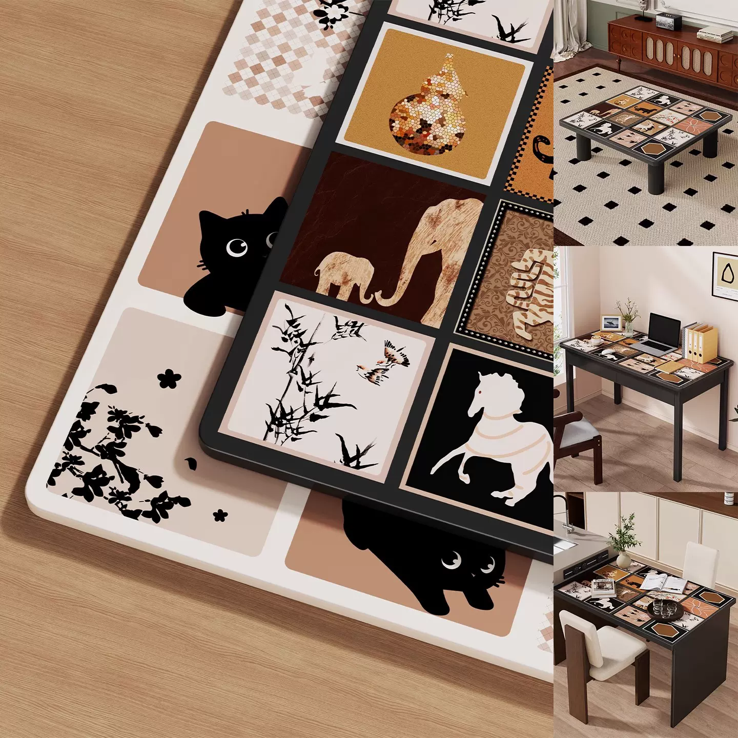 桌面板正方形桌板台面木板材吧台餐桌板学习书桌面板电脑桌子面板